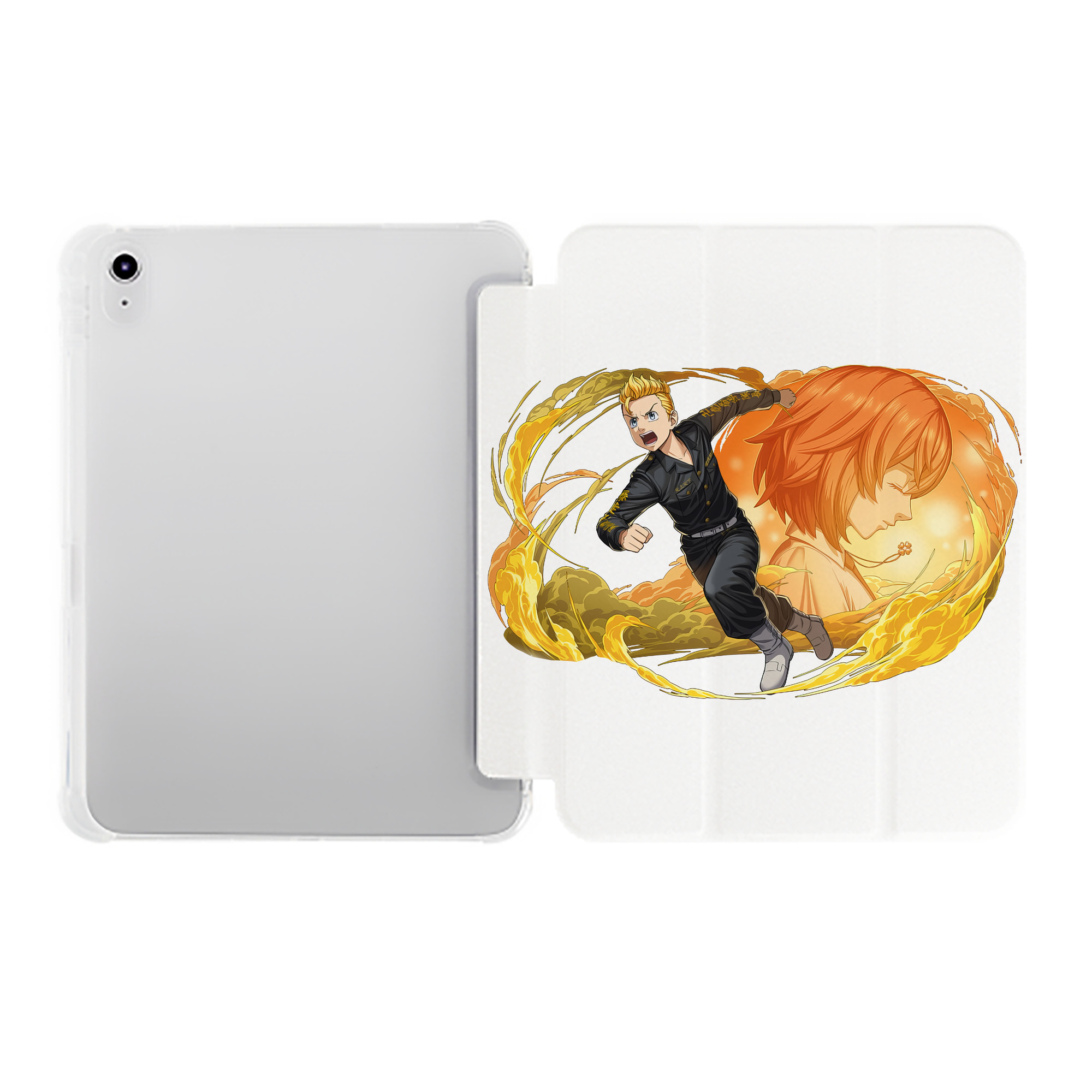 （画像用） 東京リベンジャーズ Tokyo Revengers IPad ケース ペン収納付き 三つ折りスタンド PUレザー×シリコン 対応機種9.5/10.5/10.9インチ